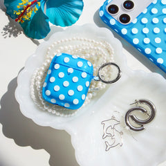 Aquamarine Polka Dot AirPod Case