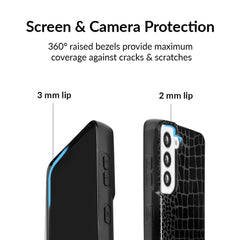 Black Croc Samsung Case