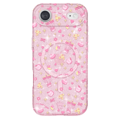 Pink Hanukkah Glitter iPhone Case