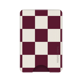 Burgundy Vibe Checker MagSafe Wallet