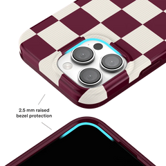 Burgundy Vibe Check iPhone Case