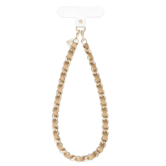 Nude Leather Chain Phone Charm
