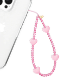 Pink Heart Phone Charm
