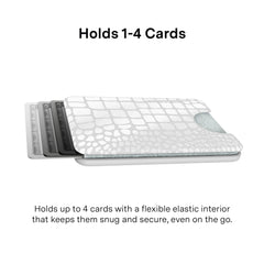 White Croc MagSafe Wallet