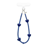 Clear Blue Heart Phone Charm