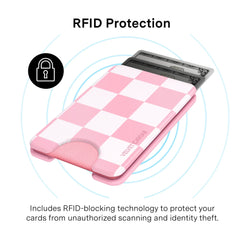 Pink Vibe Checkered Magsafe Wallet