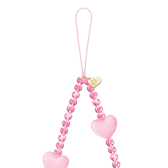 Pink Heart Phone Charm