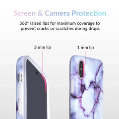 Purple Streak Marble iPhone Case