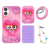 The Powerpuff Girls Airbrush Hearts iPhone Bundle Set - Grip
