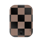 Mocha Vibe Checkered Portable MagSafe Charger Power Pack