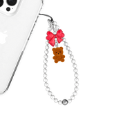 Winter Teddy Phone Charm