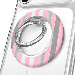 Pink Chrome Stripes MagSafe Grip Ring