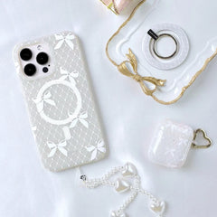 Vintage Lace Bows AirPod Case