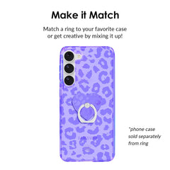 Electric Purple Leopard Phone Ring