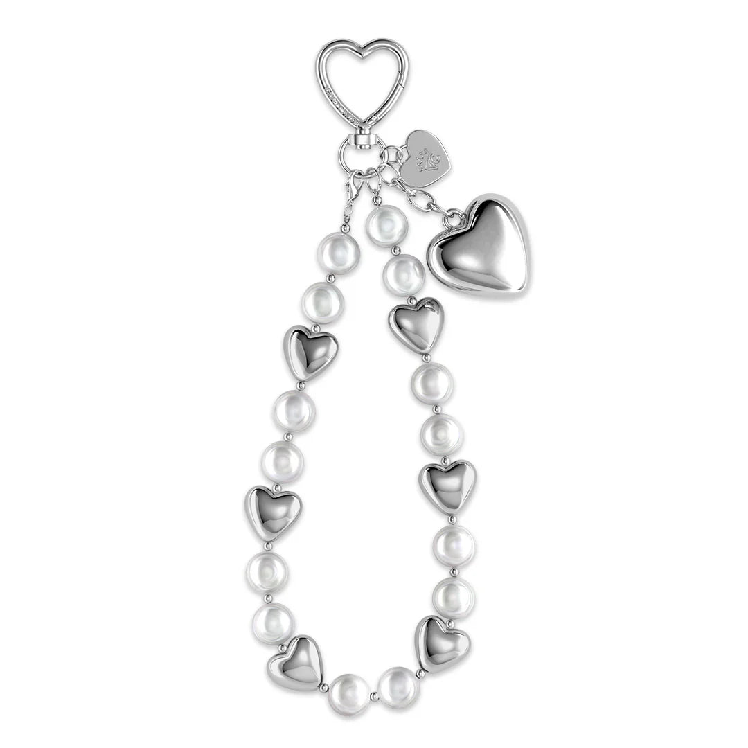 Silver Heart Drip Bag Charm