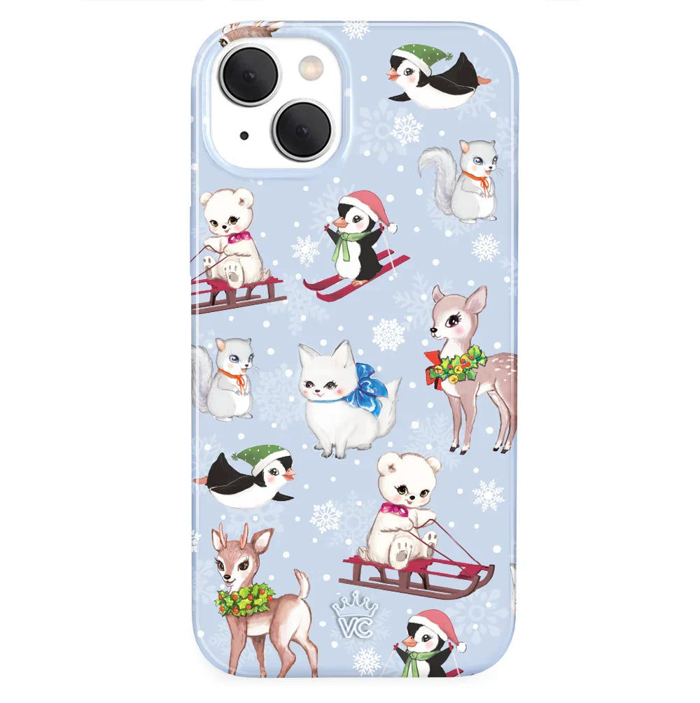 Winter Wonderland Baby Animals iPhone Case