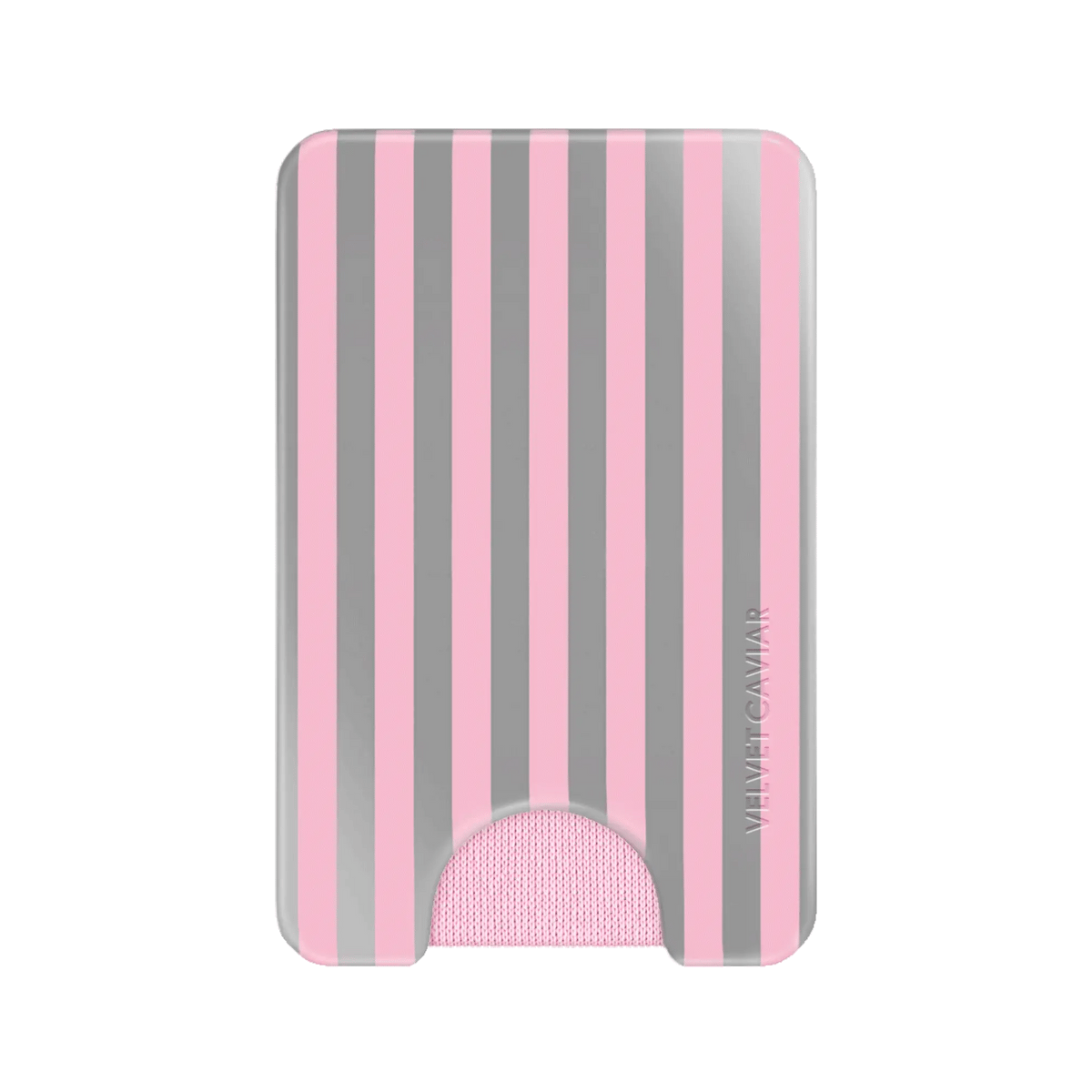 Pink Chrome Stripes MagSafe Wallet