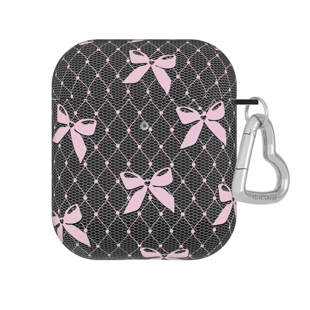 Lacy Pink Bows AirPod Case