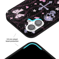 Pretty Punk Skulls iPhone Case