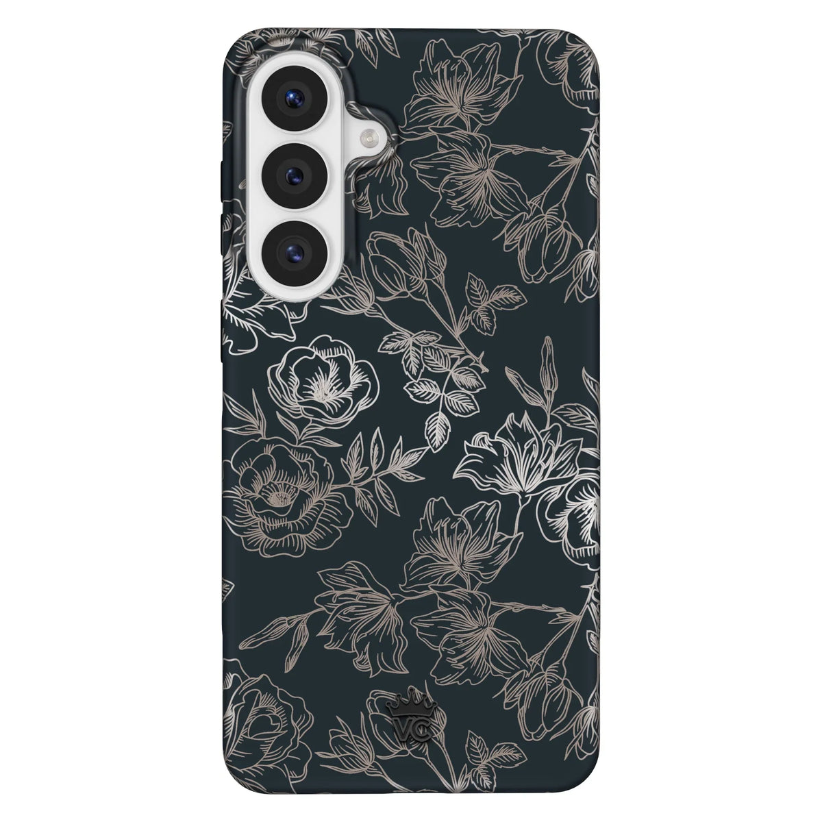 Floral Rose Gold Chrome Samsung Galaxy Case