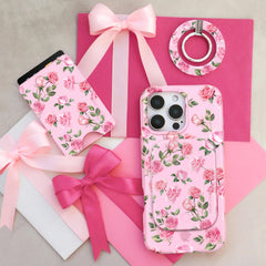 Baby Pink Roses Portable MagSafe Charger Power Pack