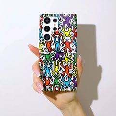 Keith Haring Rainbow Dancers Samsung Case