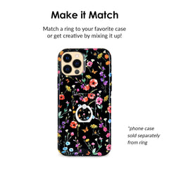 Black Wildflower Phone Ring