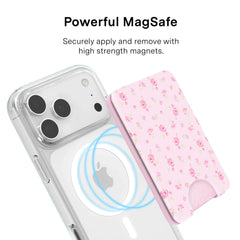 Dainty Pink Floral MagSafe Wallet