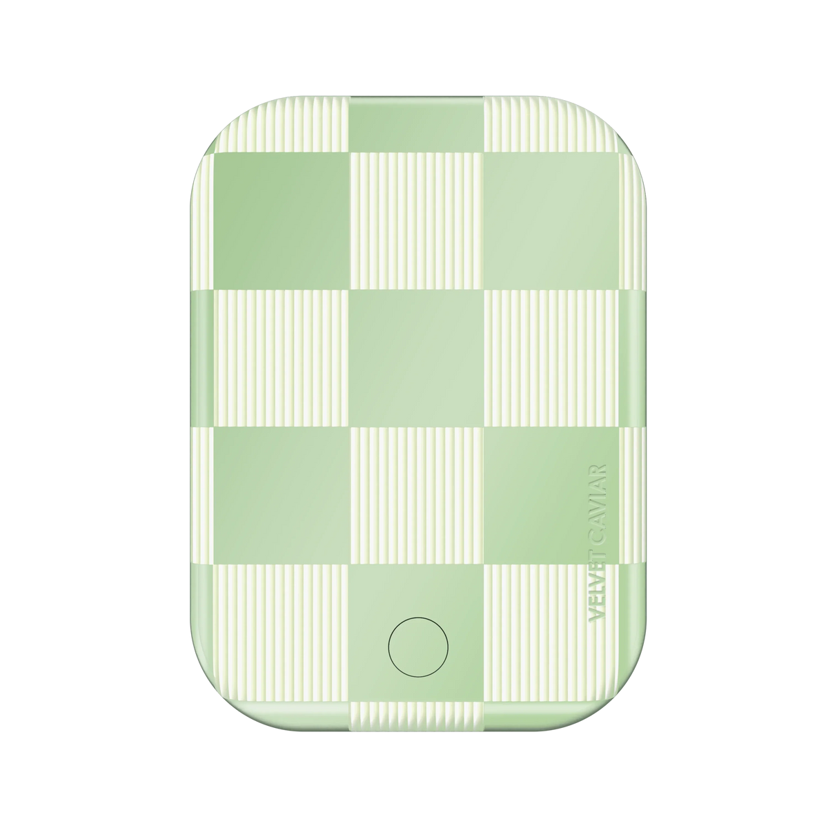 Pistachio Vibe Checkered Portable MagSafe Charger Power Pack