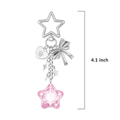 Pink Star Bag Charm