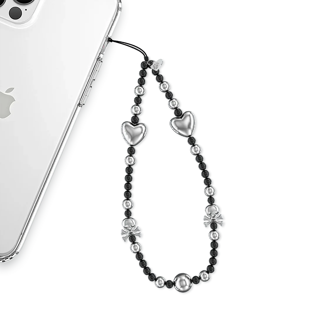 Chrome Skulls Phone Charm