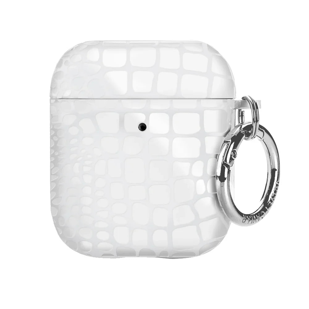 White Croc AirPod Case