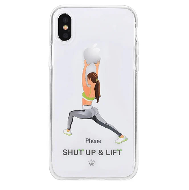 Shut Up & Lift iPhone Case Brown Hair