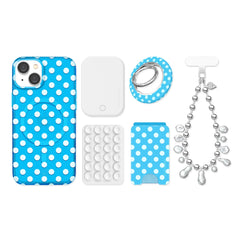 Aquamarine Polka Dot iPhone Bundle Set