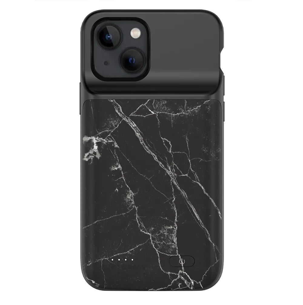 Black Marble iPhone Charging Case