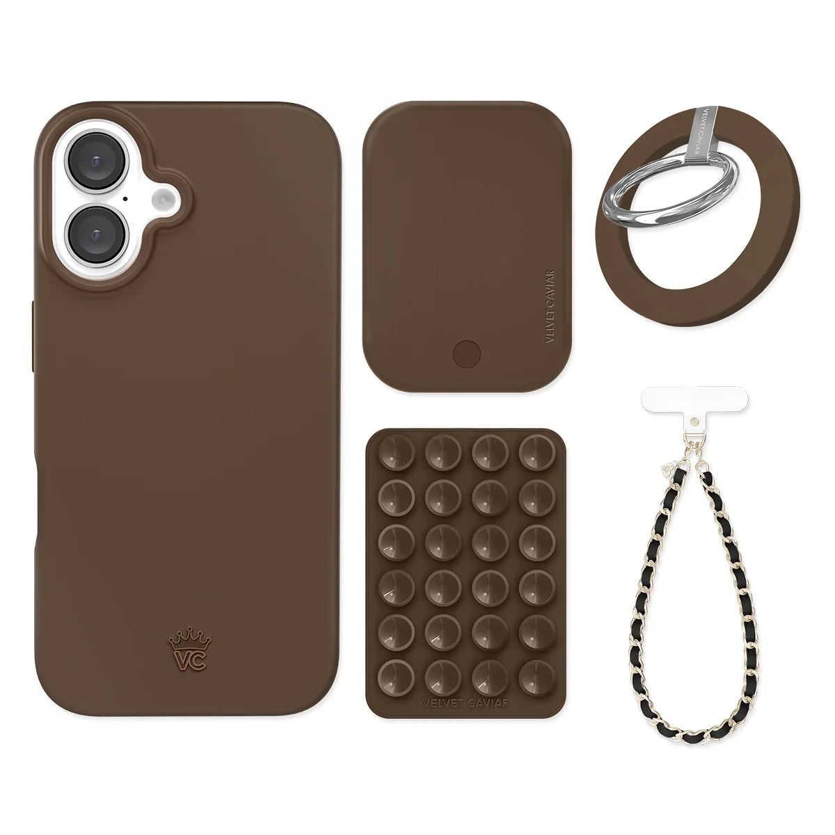 Espresso Brown iPhone Bundle Set - Grip