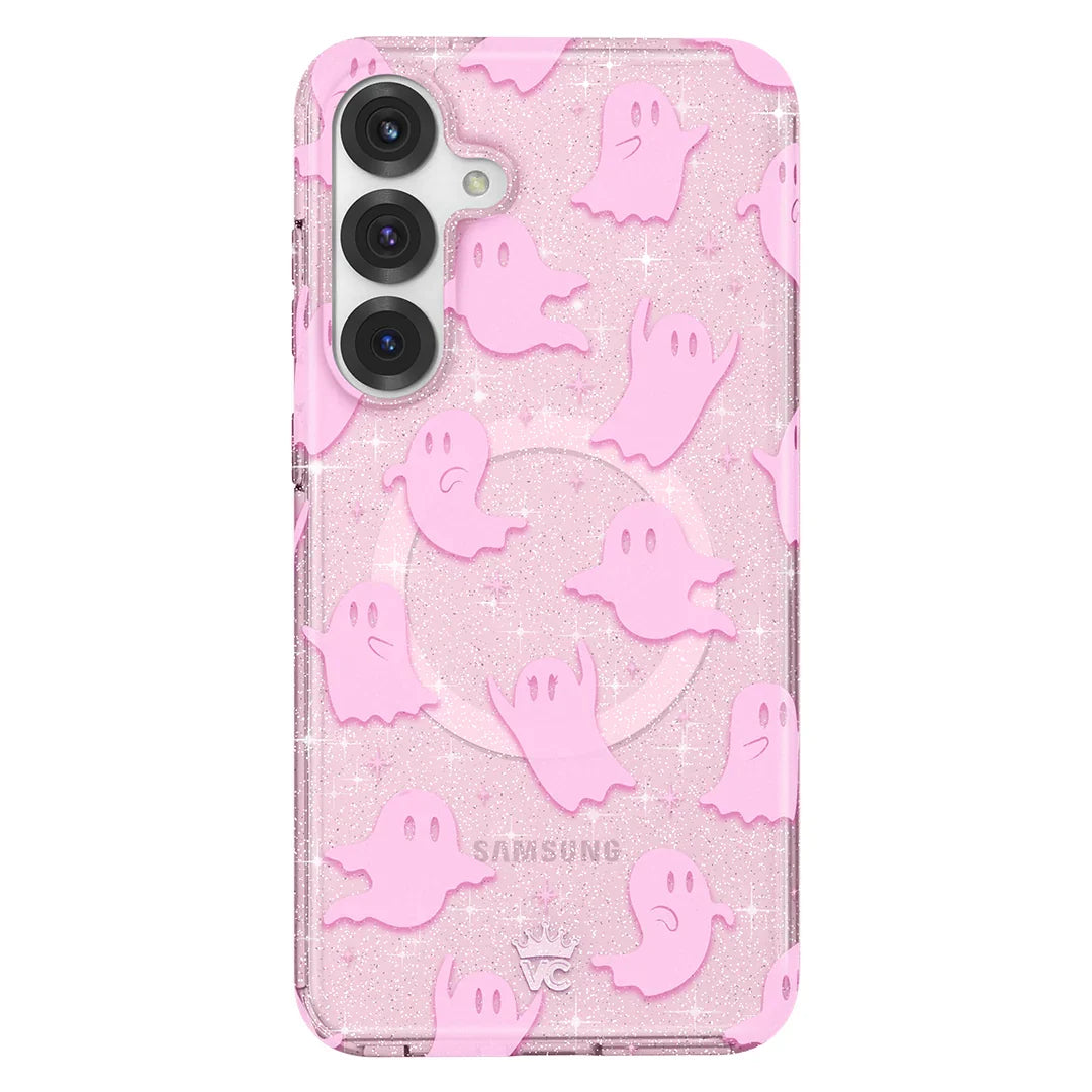 Ghosted Pink Glitter Samsung Case