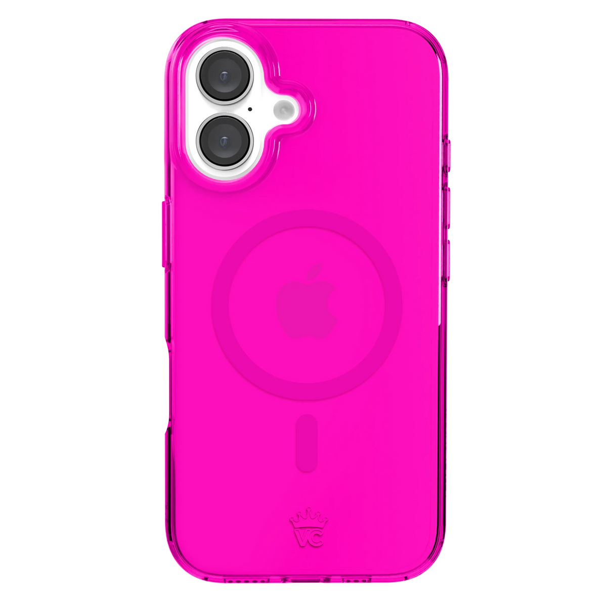 Neon Pink Clear iPhone Case